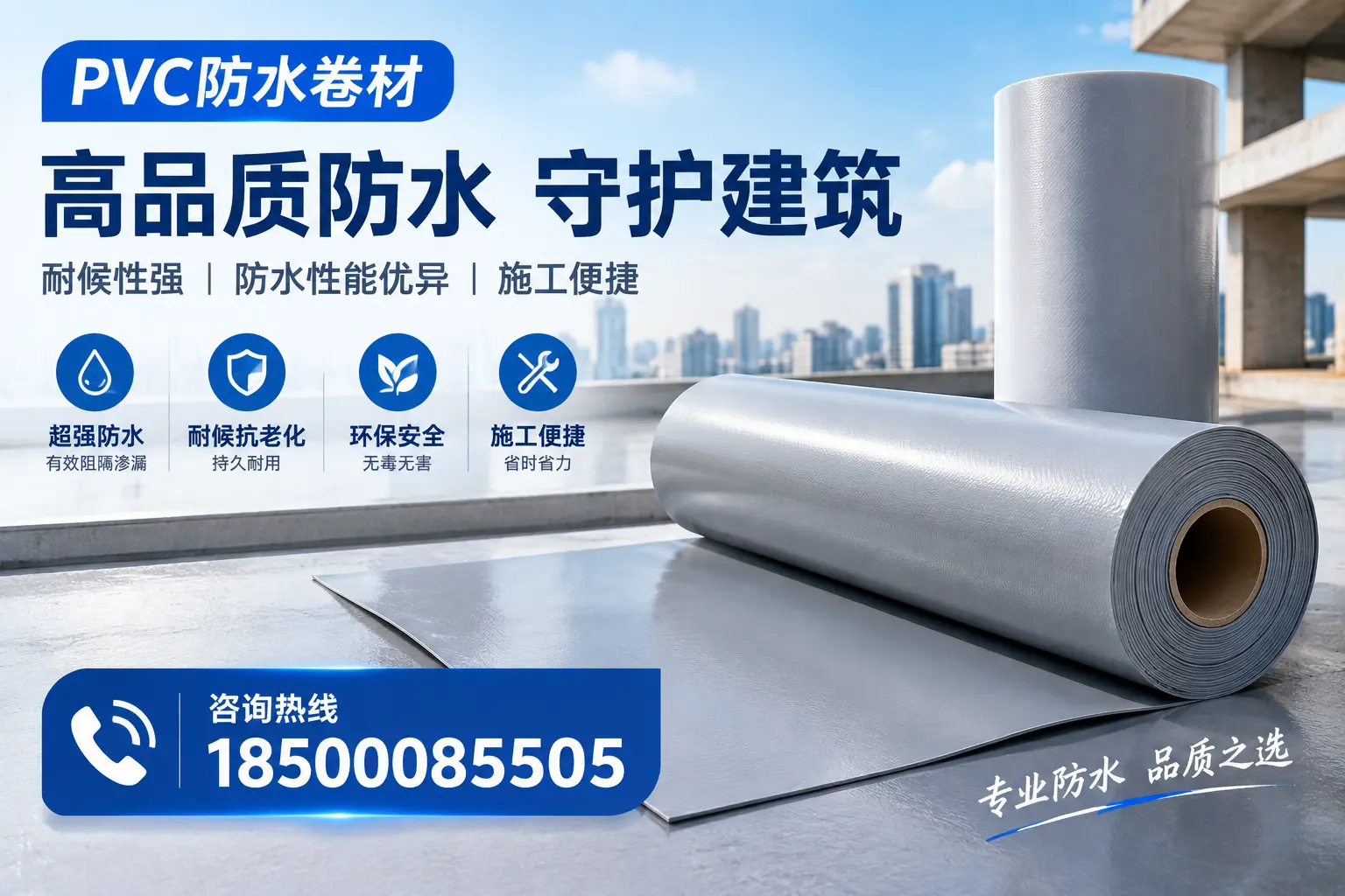 PVC防水卷材的防水效果评测，适合杭州的科学依据